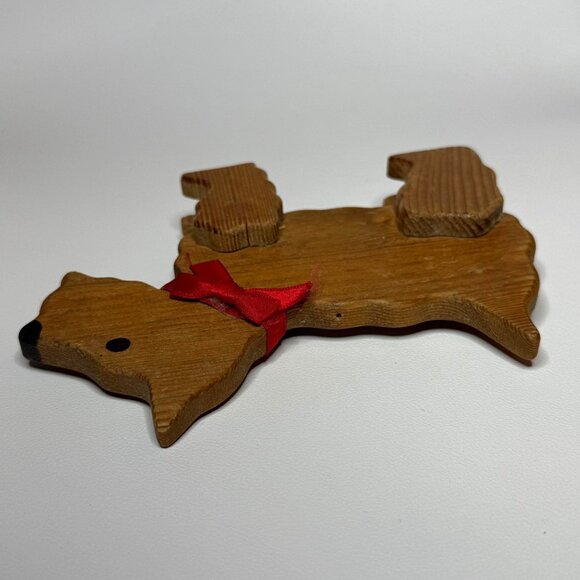 Wooden Dog Scottish Terrier Vintage Decor Shelf Sitter - Picture 7 of 7